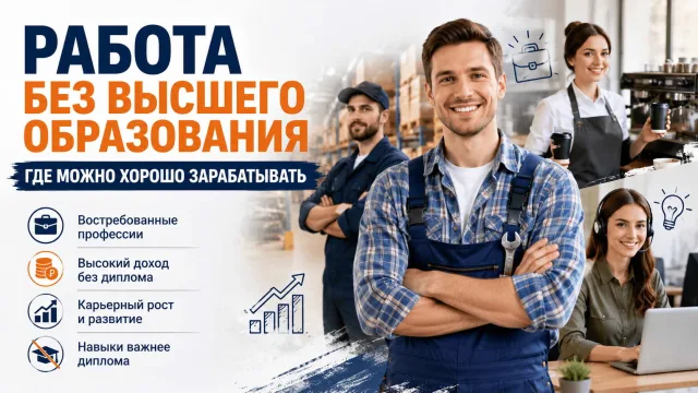 Работа без высшего образования: где можно хорошо зарабатывать?