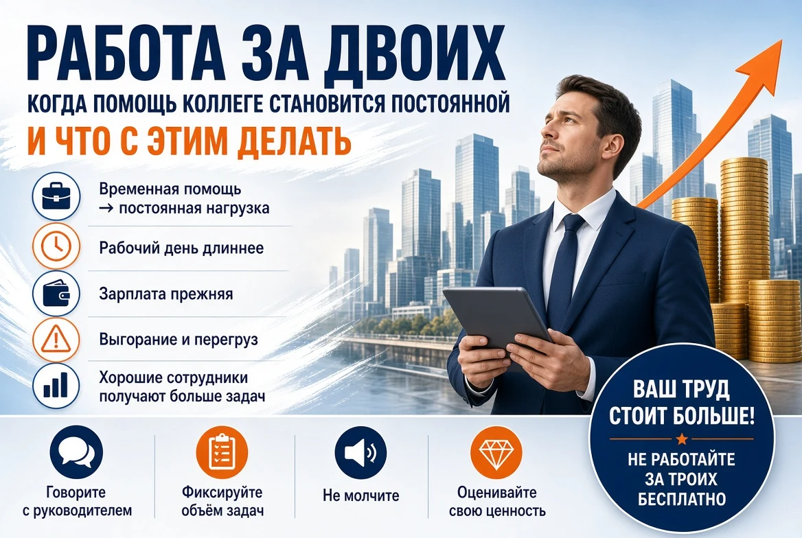 Работаю за троих, а зарплата одна: что делать, если на вас повесили чужую работу
