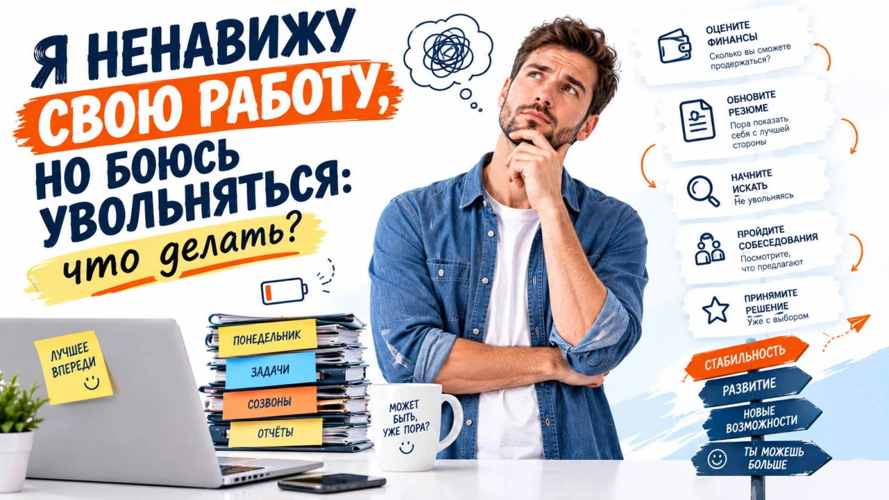 Я ненавижу свою работу, но боюсь увольняться: что делать?