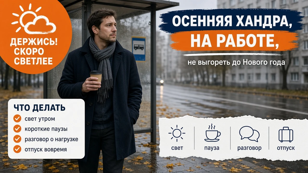 Осенняя хандра на работе: как не выгореть до Нового года